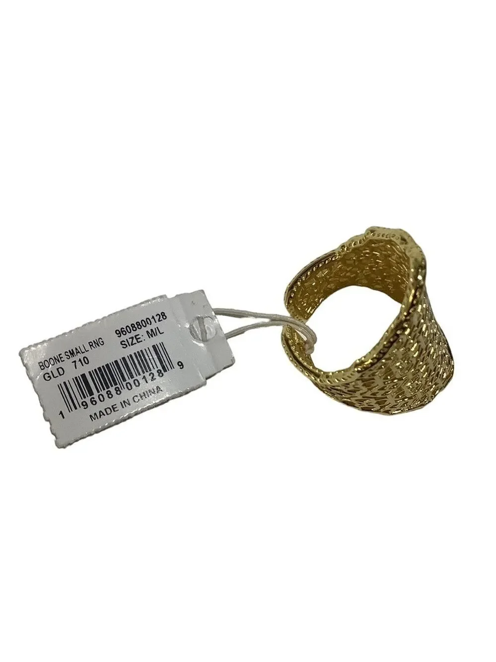 Kendra Scott Gold Plated Boone Ring Size M/L New